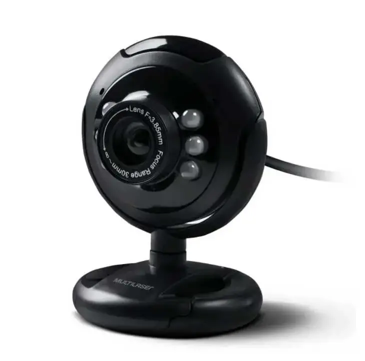 Webcam 16Mp Nightvision Microfone Usb Preto - WC045